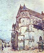 Alfred Sisley Church at Moret after the Rain France oil painting artist